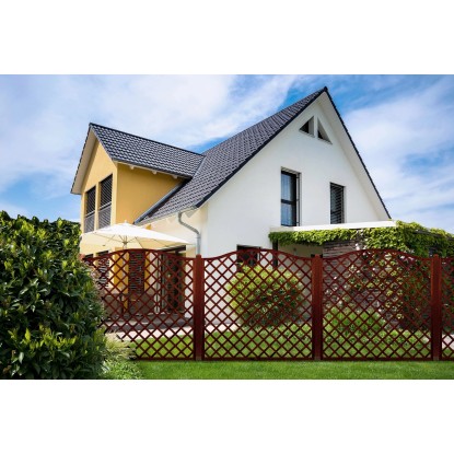 Element ograje za zasebnost Pergola rjav 180 cm x 90 cm FSC