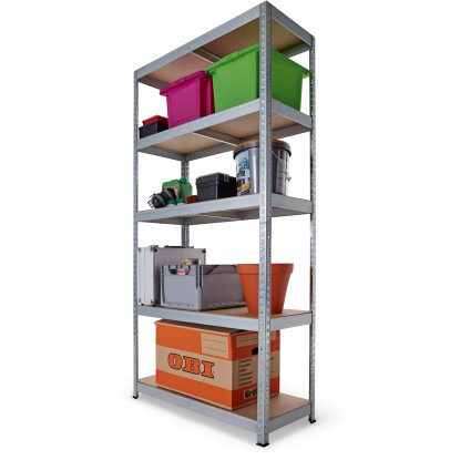 Kovinski vtični regal za velike obremenitve pocinkan 180 cm x 90 cm x 40 cm