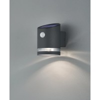Trio LED zunanja stenska svetilka Salta s solarnim modulom antracitna