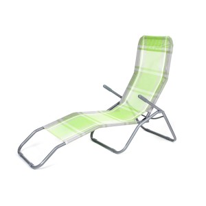 Happy Garden Ležalnik prekucni zelen karo