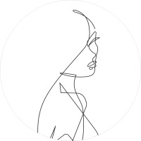 Slika na steklu Face Lines I 20 cm x 20 cm