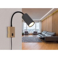 Globo Stenska svetilka Robby 1-plamenska grafit temna 70 x 440 mm