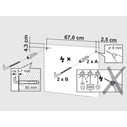 Jokey Omarica z ogledalom Arda z LED-osvetlitvijo Bela