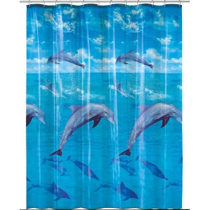 Kleine Wolke Zavesa za prhanje Delfin 180 cm x 200 cm Multicolor