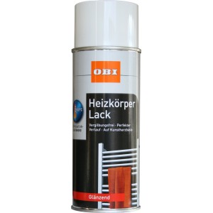 OBI Lak za radiatorje v spreju beli sijajni 400 ml