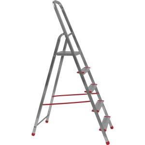 Alve Aluminijasta lestev enostranska 5 stopnic do 120 kg