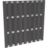 Element ograje za zaščito pred pogledi WPC aluminij antracit 180 cm x 180 cm