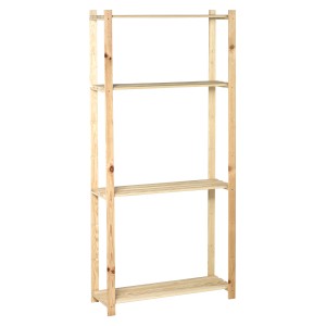 Leseni vijačni regal FSC 170 cm x 80 cm x 30 cm naravna