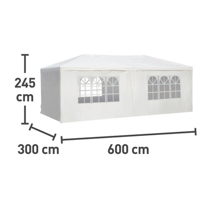 Paviljon Ilota bela 245 cm x 600 cm x 300 cm