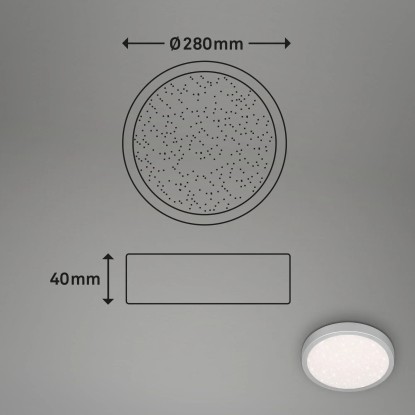 Brilo LED stropna svetilka Runa 18 W Srebrna