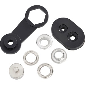 Komplet obročkov za vrvi Ø 15 mm medenina siva