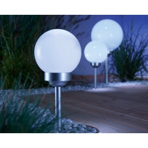 LED-solarna krogla z zemeljsko konico Bojano, Ø 15 cm