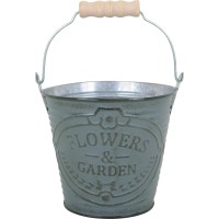 Okrasni lonec Flowers & Garden kovinski antracit Ø 11,5 cm x 10,5 cm