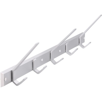 Siro Letvica s kljukicami 1674 Kovinska Aluminij mat Dolžina 550 mm 5 kavljev