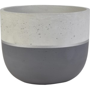 Cvetlično korito iz cementa Ø 38 cm x 30 cm Antracitno-srebrno
