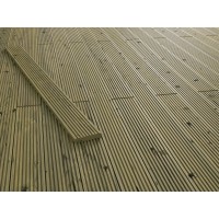 Terasna deska narebrena Zelena tlačno impregnirana 14,4 cm x 2,7 cm x 200 cm