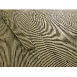 Terasna deska narebrena Zelena tlačno impregnirana 14,4 cm x 2,7 cm x 200 cm