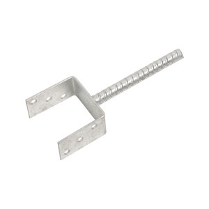 U-nosilec za steber za vbetoniranje širina 101 mm rebrasto sidro