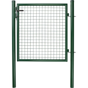 Enojna vrata iz valovite mreže zelena 1 m x 1 m