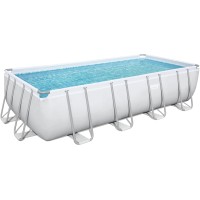 Bestway Komplet za bazen z jeklenim ogrodjem 5,49 m x 2,74 m x 1,22 m Pravokoten
