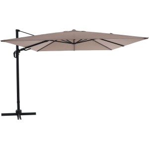 Viseči senčnik Bonbeach Ø 299 cm bež z ročico