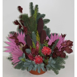 Nagrobni lonec Nobilis, 22 cm, Bordeaux-Rose