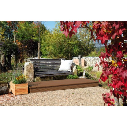 Terasna deska rjava barva impregnirana 14,4 cm x 2,7 cm x 200 cm