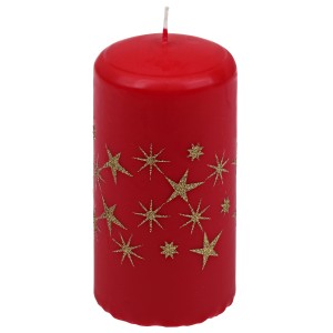 Steinhart Voščena sveča Glitzersterne 11 x 5,7 cm rubin