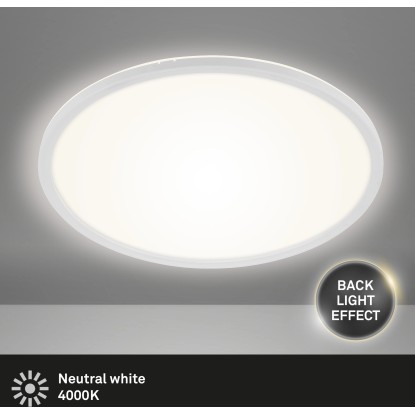 Brilo Stropna svetilka LED Slim 18 W okrogla bela