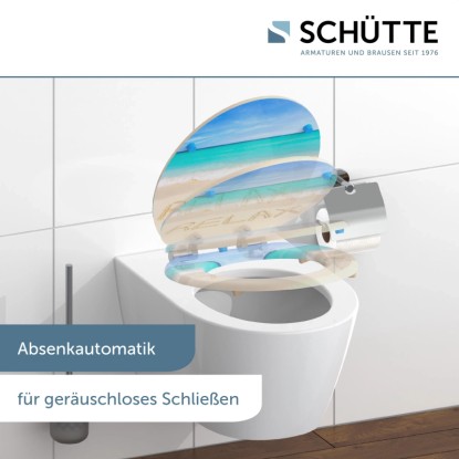 WC-deska Schütte Relax, leseno jedro, z avtomatskim spuščanjem
