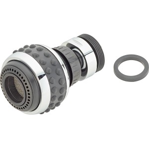 Kuhinjska prha s krogelnim zglobom kromirana črna