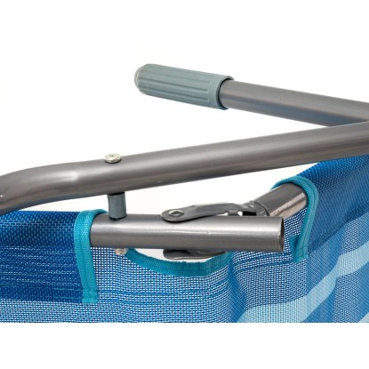 Happy Garden Ležalnik prekucni moder s črtami