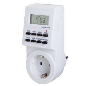 OBI Tedenska časovna stikalna ura Digitalna 128 nastavitev in uro Bela