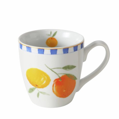 Boltze Jumbo skodelica Fruits 2 vrsti sortiran 10 cm x 10 cm x 14 cm oranžna