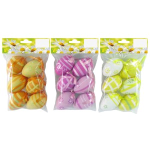 Okrasnih 6 jajc za obešanje 6 cm