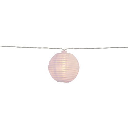 Solarna svetlobna veriga Fombio z lampijoni 5 m bela