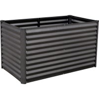 Kovinska visoka greda antracit 126 cm x 70 cm x 70 cm