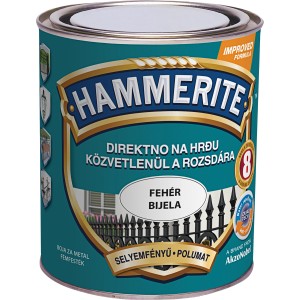 Hammerite Polmat lak za kovino Satin bela 750 ml