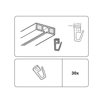 Gardinia Drsnik beli 30-kosov