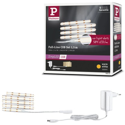 Paulmann SimpLED LED Strip COB celotni komplet 1,5 m bela 7 W