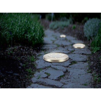 Solarna talna LED-svetilka Faenza Ø 11,5 cm x 13,5 cm 3 kosi