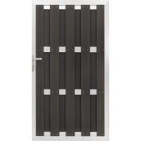 Vrata za ograjo WPC aluminij antracit 180 cm x 100 cm