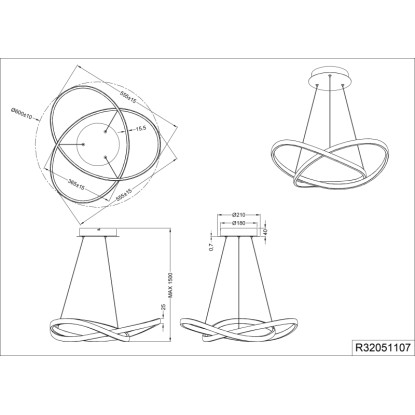 Trio LED stropna svetilka Course mat nikelj z 1-spotom 27 W