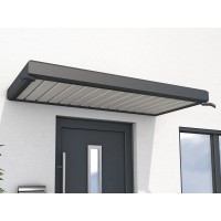 Gutta Pravokotni nadstrešek za vhod aluminij antracit 200 cm x 90 cm