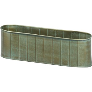 Balkonsko korito iz kovine 41 cm x 13,5 cm x 11 cm bronasto