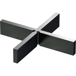 Fugirni križec GS Terrassen, 10 mm, črn, prim. RAL 9005, 50 kosov