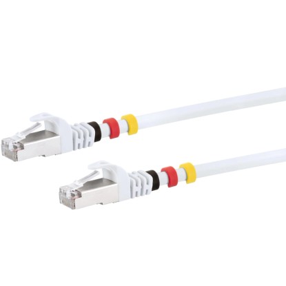 Schwaiger Omrežni kabel CAT7 S/FTP vklj. s 3 barvnimi sponkami - bel 15,0 m