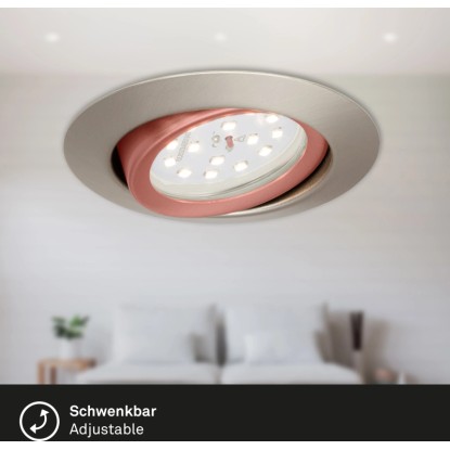 Briloner LED vgradna svetilka mat nikelj