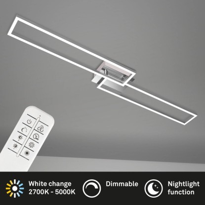 Briloner LED stenska in stropna svetilka z daljinskim upravljalnikom aluminij