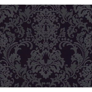 A.S. Creation Neue Bude 2.0 Koprenasta tapeta Damask Ornament sivo-vijolična